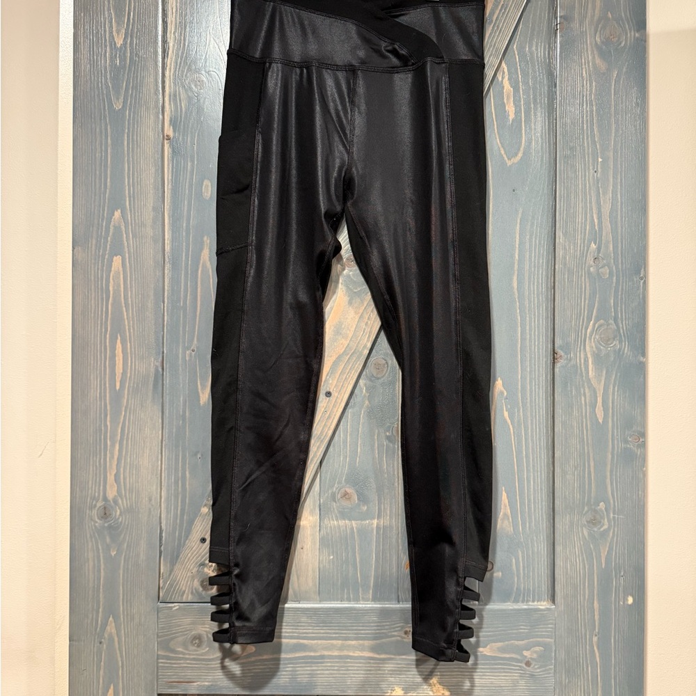 Justice Black Cut-Out Leggings